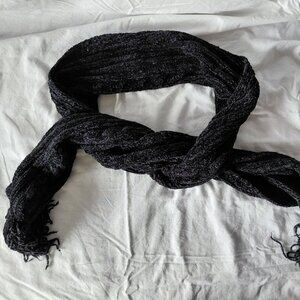 90's Velvet Cable Knit Scarf